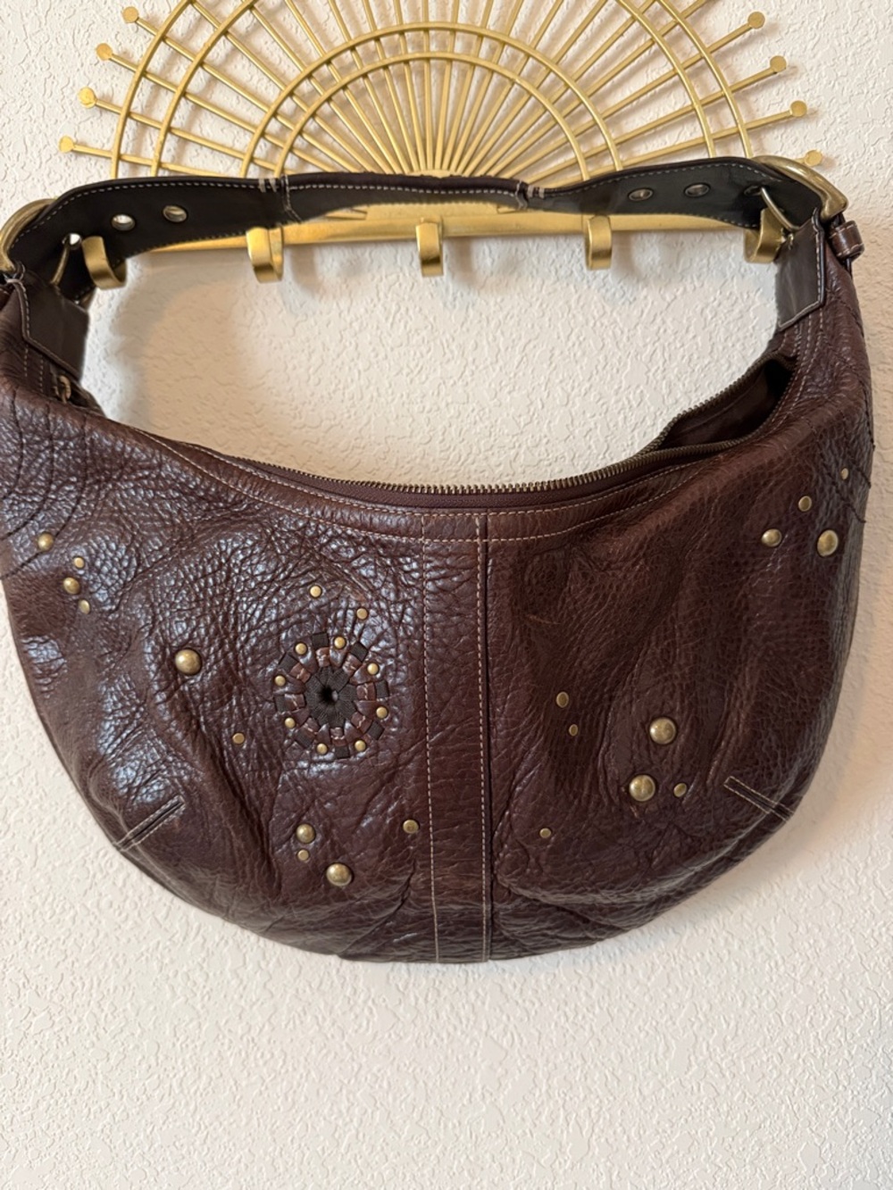 Vintage Y2K Authentic Coach SoHo Boho Studded Leather Hobo Bag - Picture 2 of 16